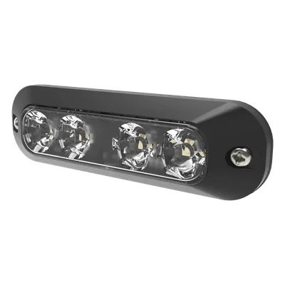 Luz Auxiliar LED / 4 LEDs Bicolor Rojo/Claro / 22 Patrones de Destello / 12-24 VCC / Instalación Interior y Exterior / IP Resistente