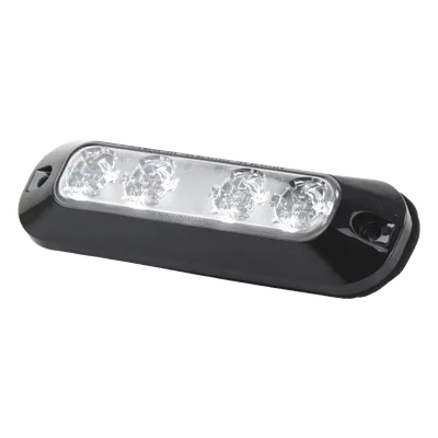 Luz Auxiliar LED / 4 LEDs Bicolor Rojo/Azul / 22 Patrones de Destello / Voltaje Universal 12-24 VCC / Interior y Exterior