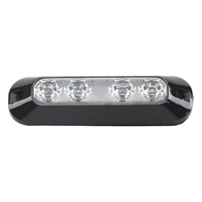 Luz Auxiliar LED / 4 LEDs Bicolor Rojo/Azul / 22 Patrones de Destello / Voltaje Universal 12-24 VCC / Interior y Exterior