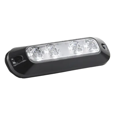Luz Auxiliar LED / 4 LEDs Bicolor Rojo/Azul / 22 Patrones de Destello / Voltaje Universal 12-24 VCC / Interior y Exterior