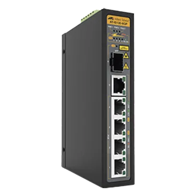Switch Industrial PoE+ No-Administrable de 5 Puertos 10/100/1000 Mbps (4 Puertos son PoE+) + 1 puertos SFP, 90 W