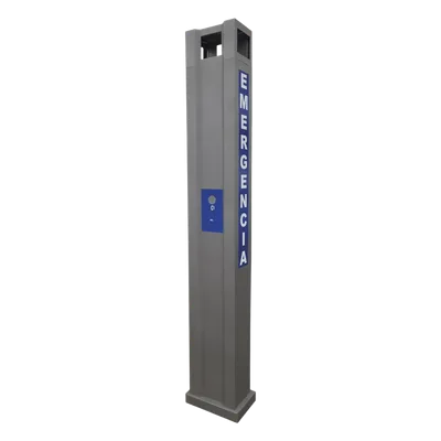 Torre de alerta / Acero / 2.5 m (8.2 ft) / Pintura electrostática gris / Compatible Fanvil I12-N-01P