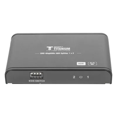 Divisor (Splitter) HDMI 4K de 1 Entrada a 2 Salidas (Simultaneas) / Soporta 4K×2K / Ajuste de resoluciones EDID / HDR / HDMI 2.0 /  HDCP 2.2  / Soporta formatos de Audio Dolby Digital / Longitud del c