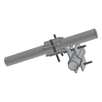 Herraje Adaptador Cruzado / Unión Perpendicular / Acero A-36 Galvanizado / Tubos 7/8" a 2"