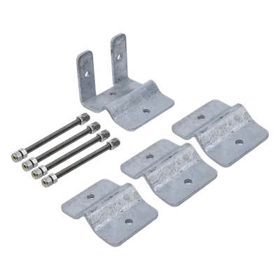 Herraje Adaptador Cruzado / Unión Perpendicular / Acero A-36 Galvanizado / Tubos 7/8" a 2"