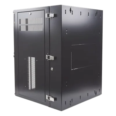 Gabinete de Montaje en Pared / 19in / 18 UR / 635mm (2.08ft) Profundidad / Ventana de Seguridad / 300 lb (136.1 kg) Carga / Acero Negro