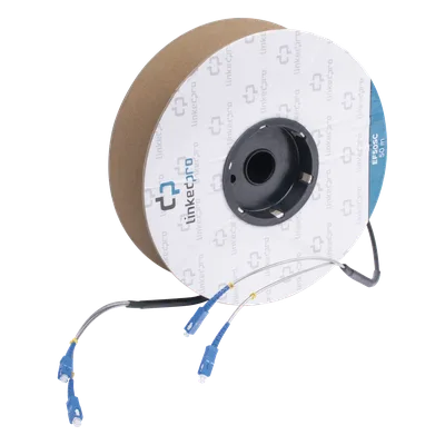 Carrete de Fibra Óptica / Monomodo 9/125 / SC-SC Duplex / 50 m (164.04 ft) / Kevlar / Subterráneo