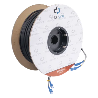 Carrete de Fibra Óptica / Monomodo 9/125 / SC-SC Duplex / Kevlar / 100 m (328.08 pies)