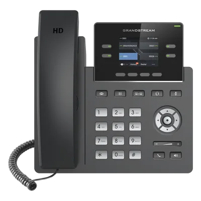 Teléfono IP / 4 Líneas SIP / 2 Cuentas / Pantalla Color 2.4" / Codecs HD G.722 y Opus / Gestión en la Nube / Puertos 10/100 Mbps
