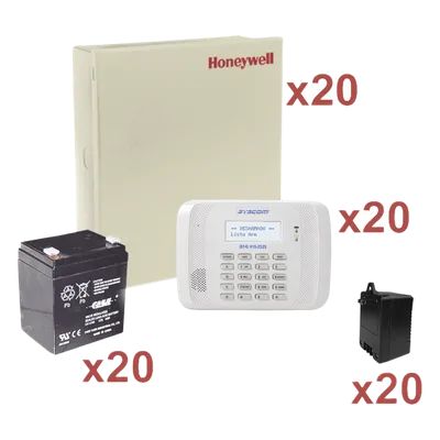 Kit de paneles de alarma / 20 unidades VISTA-48LA / Batería y transformador incluidos / Hasta 48 zonas / 3 particiones