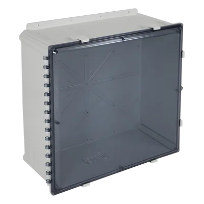 Caja de Policarbonato / Puerta Tintada / 24x24x10 pulgadas (2x2x0.83 pies) / IP66 / UL/cUL Interior-Exterior