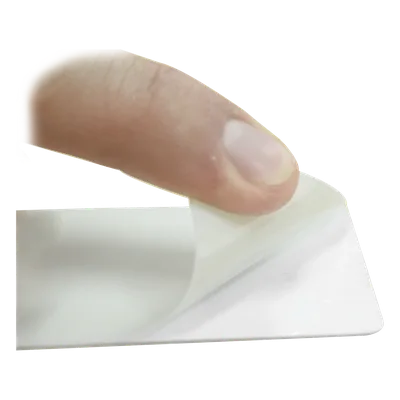 Tarjetas PVC Adhesivas / CR79 83.9 x 51 mm / 10 mil / Imprimibles por un Lado / 500 Piezas / Para Tarjetas de Proximidad