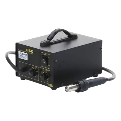 Estación de Soldadura SMD / Aire Caliente 20W / Flujo 23 L/min / 4 Boquillas / Diseño Antiestático