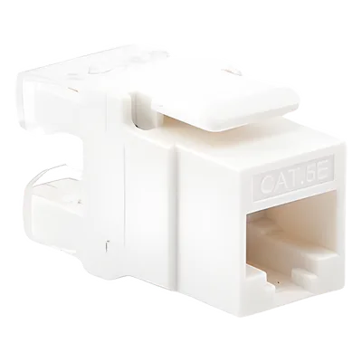 Módulo Jack Keystone / Cat5e / Terminación 180° / Sin Blindaje / 1 Puerto / Blanco