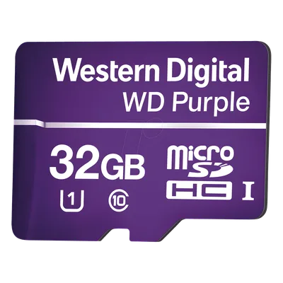 Memoria microSD / 32 GB / Especializada Videovigilancia / Lectura 80 MB/s / Escritura 50 MB/s / -25 °C a 85 °C (-13 °F a 185 °F)