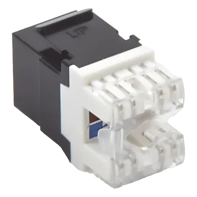 Módulo Jack Keystone / Cat6 / Terminación 180° / RJ45 No Blindado / 1 Puerto / Color Negro