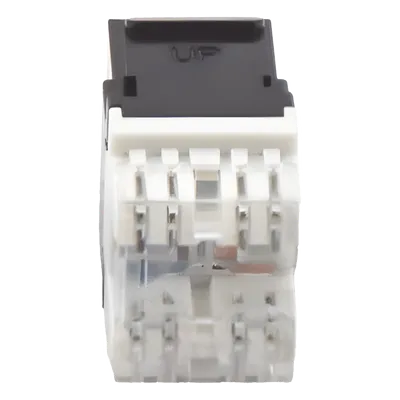 Módulo Jack Keystone / Cat6 / Terminación 180° / RJ45 No Blindado / 1 Puerto / Color Negro
