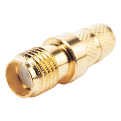 Conector RF / SMA Hembra Inverso / Anillo Plegable / Compatibilidad RG-8/X, LMR-240 / Oro/Oro/Teflón