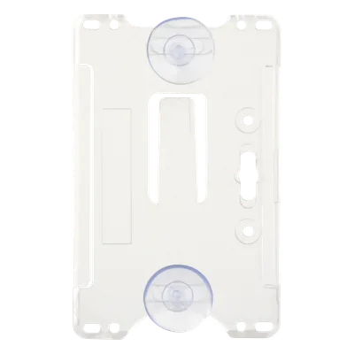 Porta Tarjeta / Plástico ABS Transparente / Formato CR80 / 90 x 57 x 5 mm / Instalación Parabrisas