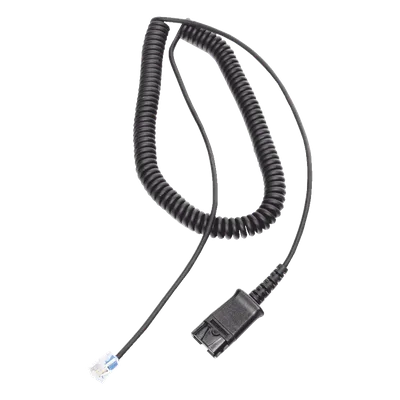 Cable Adaptador QD / Diademas HT101/HT201/HT202 / Teléfonos Analógicos, Digitales e IP / Compatible Grandstream y Yealink / Audio Full Duplex / Impedancia 2000Ω
