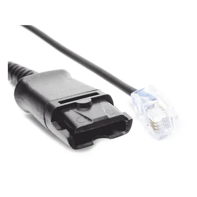 Cable Adaptador QD / Diademas HT101/HT201/HT202 / Teléfonos Analógicos, Digitales e IP / Compatible Grandstream y Yealink / Audio Full Duplex / Impedancia 2000Ω