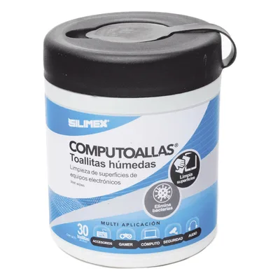 Toallitas Húmedas Antibacteriales / Limpieza de Equipos Electrónicos / 30 Piezas / Antiestáticas / Alcohol Isopropílico