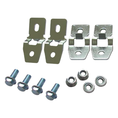 Pestañas Metálicas de Fijación / Chapa de Acero y Zinc 4 mm / Paquete de 4 Piezas / Montaje en Pared / Incluye Tornillos y Tuercas para Gabinete