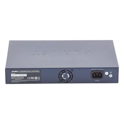 Switch PoE No Administrable / 8 Puertos Gigabit RJ45 / 2 Uplink Gigabit / 2 SFP / PoE 802.3af/at 32W / Presupuesto 120W / Extender 250 m (820 ft) / Pantalla LCD