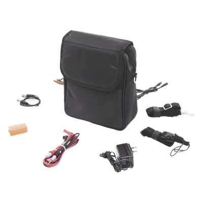 Kit de Accesorios para Probadores de Vídeo / Maleta de Transporte / Fuente 12VDC 2000mA / Cable BNC 30cm / Cinturón Ergonómico / Puntas de Multímetro