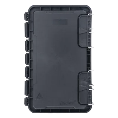 Caja de Distribución de Fibra Óptica / 96 Empalmes / IP65 Exterior / 4 Charolas / Polipropileno + Fibra de Vidrio UV / 2 Entradas 8-20mm y 5-16mm