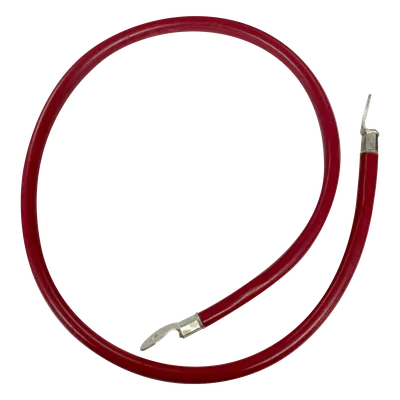 Cable Jumper para Baterías / 1 m (3.3 ft) / Calibre 2 AWG / Terminales de Ojo Doble / Uso en Serie y Paralelo / Color Rojo