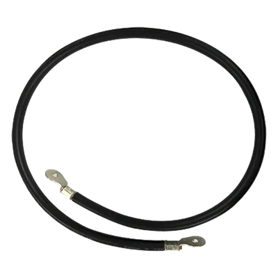 Cable para Baterías / Calibre 2 AWG / 1 m (3.3 ft) / Terminales de Ojo Doble / Aislante PVC Resistente a UV / Negro