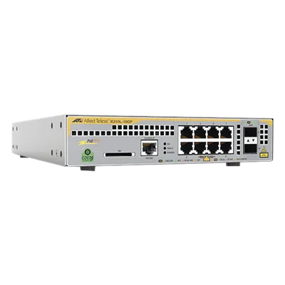 Switch Industrial-Lite PoE+ administrable capa 2 / 8 Puertos Gigabit + 2 SFP / 124 W PoE+ / 14.9 Mpps / VLAN 2048