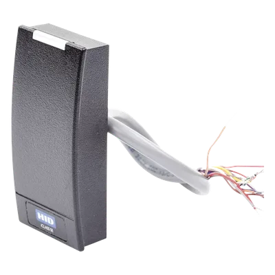 Lector de Acceso Multiformato / iCLASS SEOS / MIFARE Classic DESFire / NFC Móvil / Wiegand / 5-16 VDC / 4.8 x 10.3 x 2.3 cm