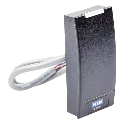 Lector de Acceso Multiformato / iCLASS SEOS / MIFARE Classic DESFire / NFC Móvil / Wiegand / 5-16 VDC / 4.8 x 10.3 x 2.3 cm