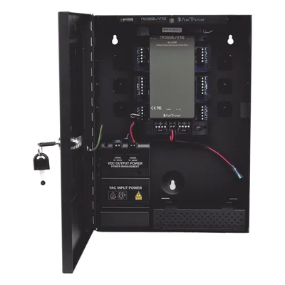 Controlador de Acceso IP / 2 Lectoras Wiegand / 30,000 Tarjetas / 20,000 Eventos / Gabinete con Fuente 12VDC 4A / TCP-IP y RS485