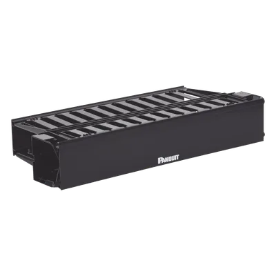 Organizador de Cables Horizontal / Doble Frontal y Posterior / 2UR / 19in / Con Tapa Extendida