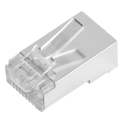Plug Modular RJ45 / Cat6 Blindado / Chapado Oro 30µ / 23AWG / Sin Pin Tierra / 100 Piezas