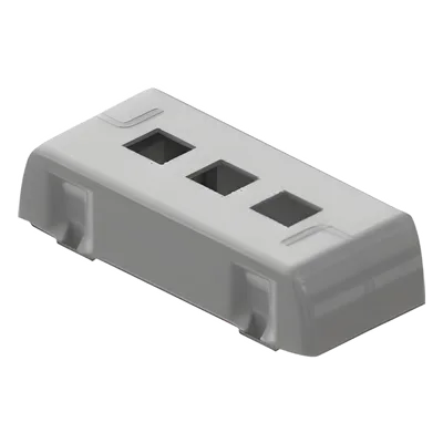 Porta equipamiento Keystone / Canaleta DX10000 / ABS V0 y aluminio SAE 305 / -20°C a 80°C / Gris y blanco