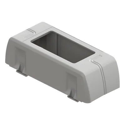 Porta equipamiento / Rectangular / Canaleta DX10000.00 / Carga 40% EIA/TIA-569-A / 2 y 4 módulos