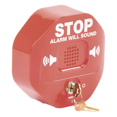 Alarma de Puerta Multifunción / Sirena 95/105 dB / Puertas Dobles / Batería 9V Alcalina / Señal Visual Disuasoria