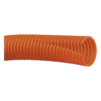 Tubo Corrugado Abierto / 1 in (25.4 mm) Diámetro / 30.5 m (100 ft) / Polietileno / Naranja / UL 94 HB / RoHS