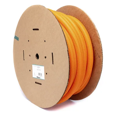 Tubo Corrugado Abierto / 1 in (25.4 mm) Diámetro / 30.5 m (100 ft) / Polietileno / Naranja / UL 94 HB / RoHS