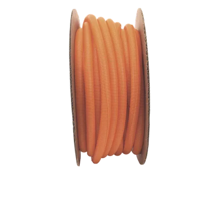 Tubo Corrugado Abierto / 1 in (25.4 mm) Diámetro / 30.5 m (100 ft) / Polietileno / Naranja / UL 94 HB / RoHS