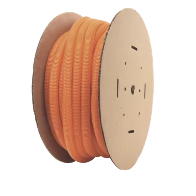 Tubo Corrugado Abierto / 1 in (25.4 mm) Diámetro / 30.5 m (100 ft) / Polietileno / Naranja / UL 94 HB / RoHS