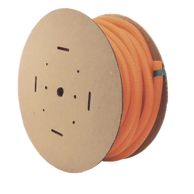 Tubo Corrugado Abierto / 1 in (25.4 mm) Diámetro / 30.5 m (100 ft) / Polietileno / Naranja / UL 94 HB / RoHS