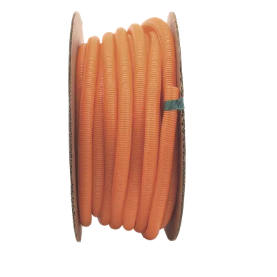 Tubo Corrugado Abierto / 1 in (25.4 mm) Diámetro / 30.5 m (100 ft) / Polietileno / Naranja / UL 94 HB / RoHS