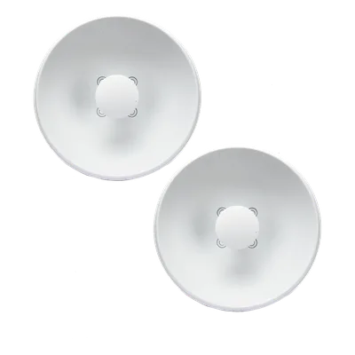 Antena Modular Dual Slant / Ganancia Ajustable 8-25 dBi / Frecuencia 4.9-6.4 GHz / Apertura 8° / Aluminio Fundido / 42.9 cm (16.9 in) Diámetro