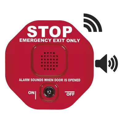 Alarma de Puerta / Inalámbrica 433 MHz / Rango 300 m (984.3 ft) / Sirena 95/105 dB / Alimentación 9V o 12-24 VDC / Señal Visual de Alto