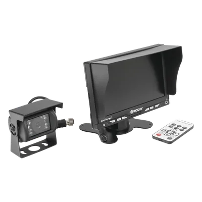 Sistema de Reversa Vehicular / Monitor LCD 7'' / Cámara CMOS IR 18 LEDs / Soporte Dual Cámara / Cable 20 m (65.6 ft)